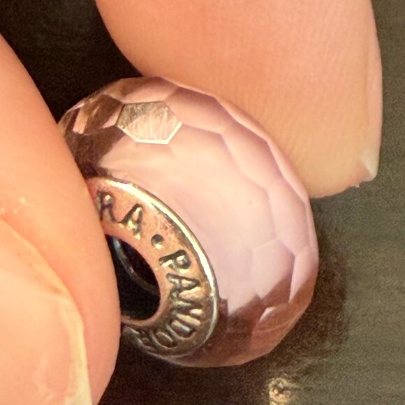 Pandora Jewelry - Pandora Pink Facetted Murano Glass Charm